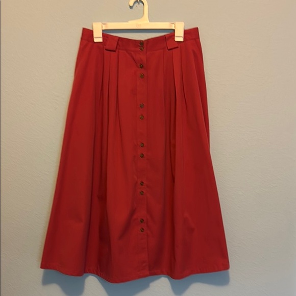 Vintage CB Elements Salmon Pleated Skirt Size 16 Made in Taiwan - Picture 1 of 10